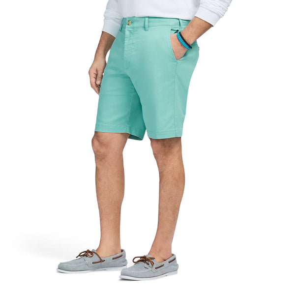 SALTWATER 9.5" FLAT FRONT CHINO SHORT - WASABI