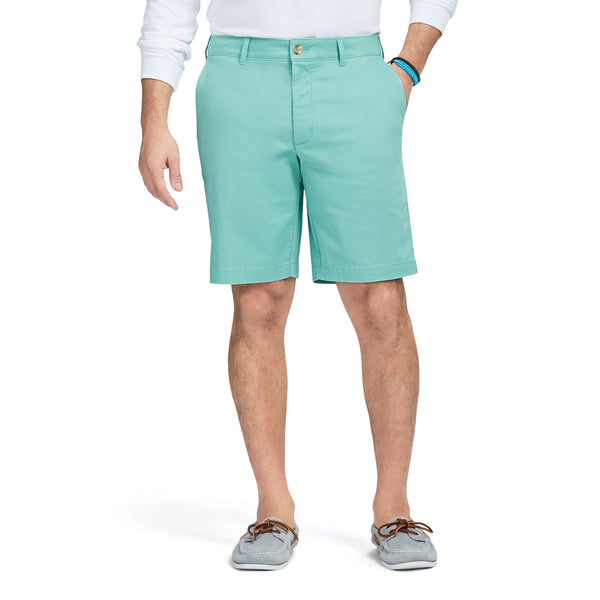 SALTWATER 9.5" FLAT FRONT CHINO SHORT - WASABI