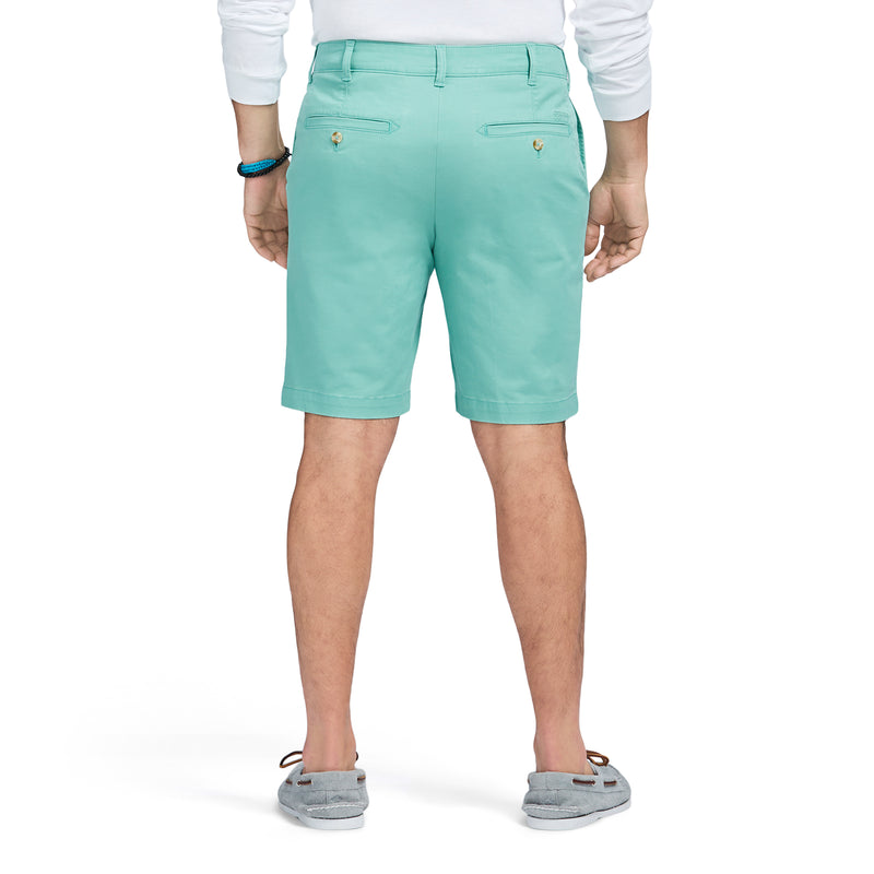 SALTWATER 9.5" FLAT FRONT CHINO SHORT - WASABI