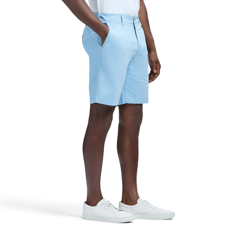 SALTWATER 9.5" FLAT FRONT CHINO SHORT - PLACID BLUE