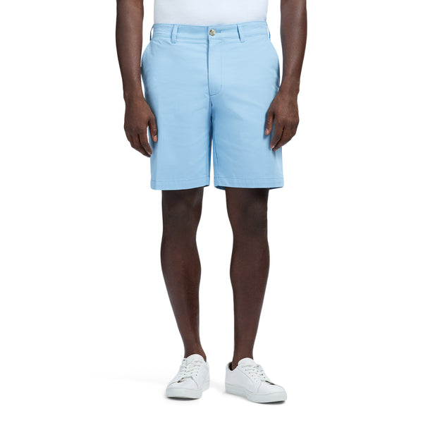 SALTWATER 9.5" FLAT FRONT CHINO SHORT - PLACID BLUE