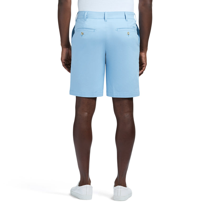 SALTWATER 9.5" FLAT FRONT CHINO SHORT - PLACID BLUE