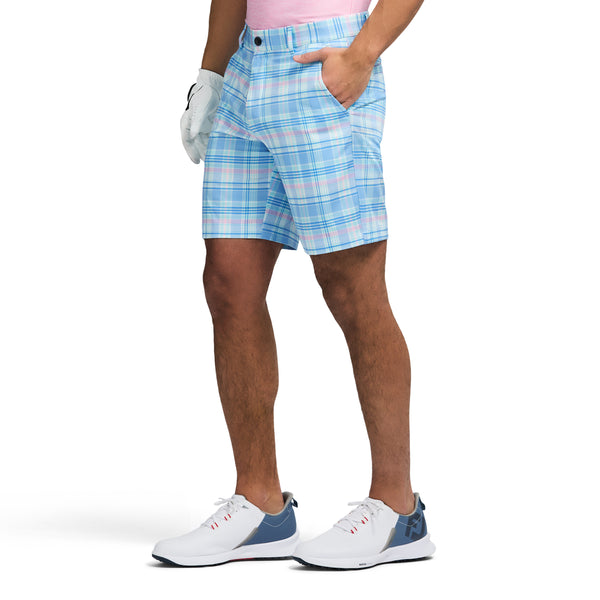 GOLF 9.5" SWINGFLEX PLAID SHORT - PLACID BLUE
