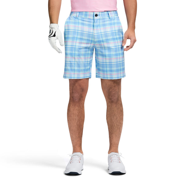 GOLF 9.5" SWINGFLEX PLAID SHORT - PLACID BLUE