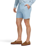SALTWATER 7" FLAT FRONT CHINO SHORT - PLACID BLUE
