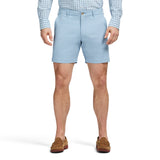 SALTWATER 7" FLAT FRONT CHINO SHORT - PLACID BLUE