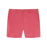 SALTWATER 7" FLAT FRONT CHINO SHORT - HOLLY BERRY