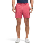 SALTWATER 7" FLAT FRONT CHINO SHORT - HOLLY BERRY