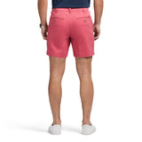 SALTWATER 7" FLAT FRONT CHINO SHORT - HOLLY BERRY