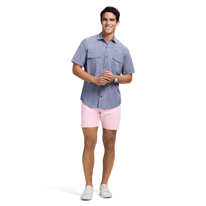 SALTWATER 7" FLAT FRONT CHINO SHORT - NOSEGAY