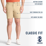 SALTWATER 7" FLAT FRONT CHINO SHORT - PLACID BLUE