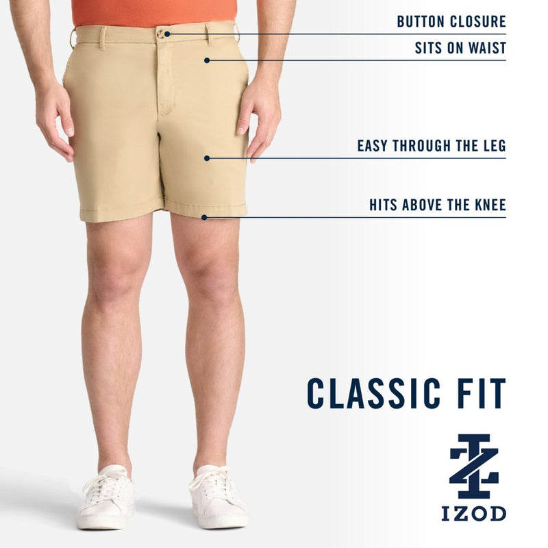 SALTWATER 7" FLAT FRONT CHINO SHORT - PLACID BLUE