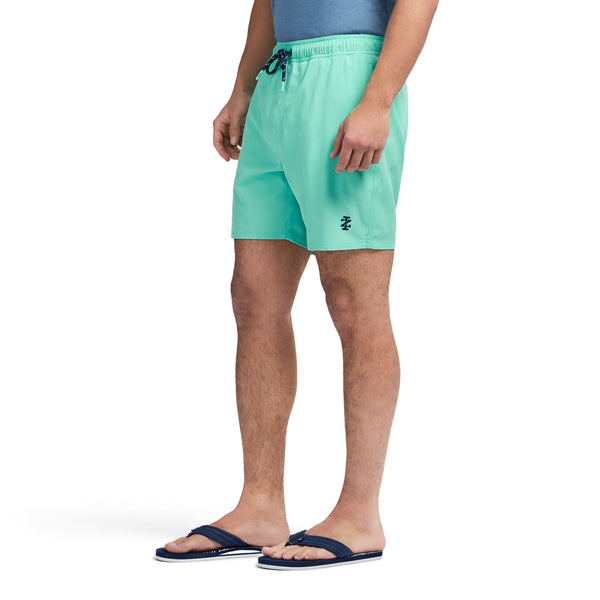 SALTWATER BEACH PERFORMANCE SWIM TRUNK - POOL BLUE