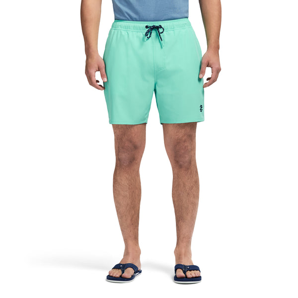 SALTWATER BEACH PERFORMANCE SWIM TRUNK - POOL BLUE