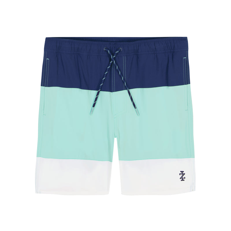 SALTWATER BEACH PERFORMANCE SWIM TRUNK - BEACH GLASS
