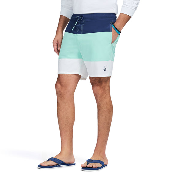 SALTWATER BEACH PERFORMANCE SWIM TRUNK - BEACH GLASS