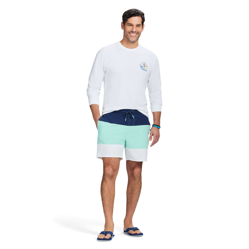 SALTWATER BEACH PERFORMANCE SWIM TRUNK - BEACH GLASS