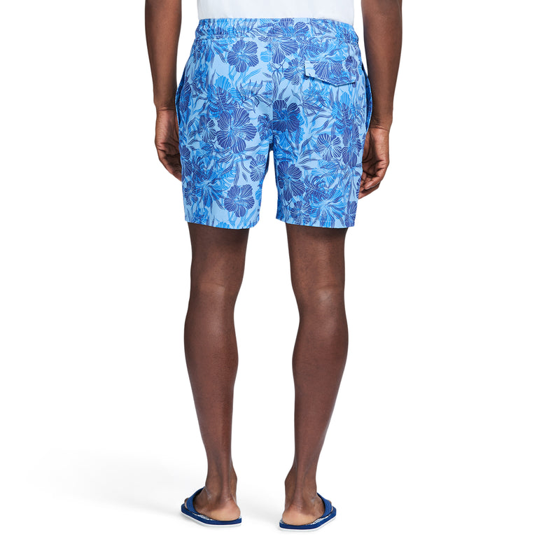 SALTWATER BEACH PERFORMANCE SWIM TRUNK - PLACID BLUE