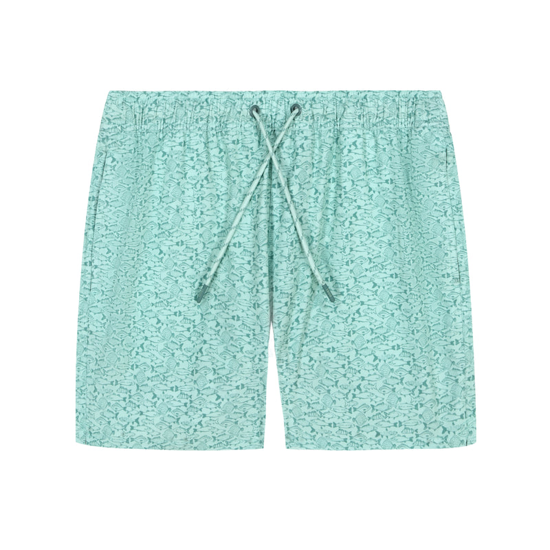 SALTWATER BEACH PERFORMANCE SWIM TRUNK - BIRDS EGG GREEN