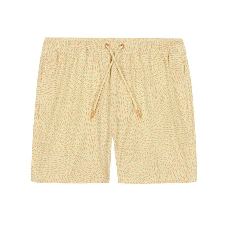 SALTWATER BEACH PERFORMANCE SWIM TRUNK - LEMON MERINGUE