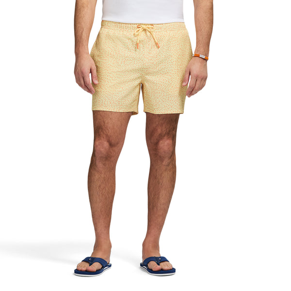 SALTWATER BEACH PERFORMANCE SWIM TRUNK - LEMON MERINGUE