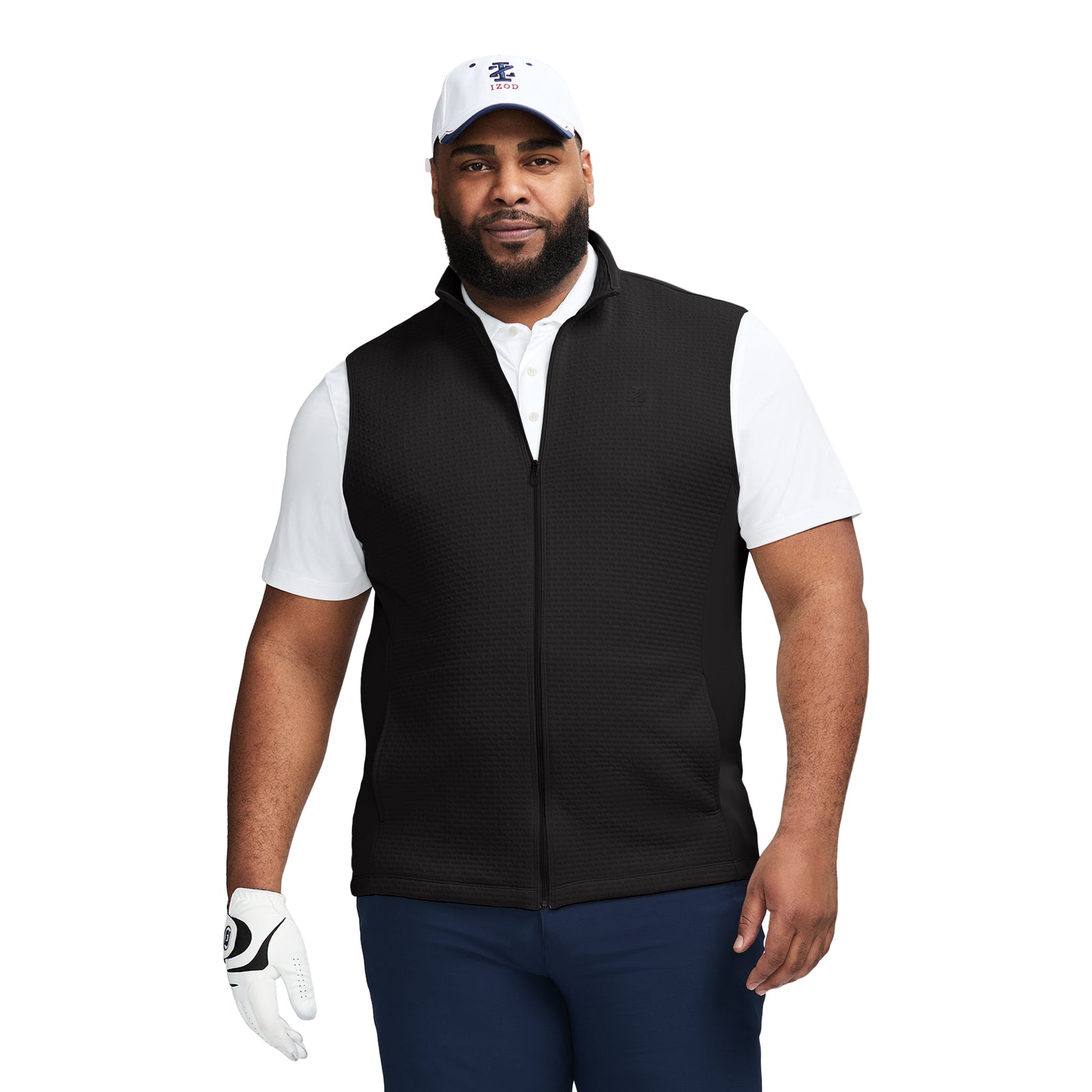 Big Tall Golf Hydrashield Vest Black – IZOD - Main Image