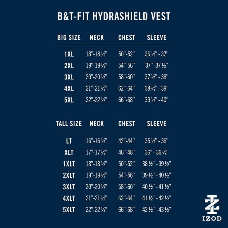 BIG & TALL GOLF HYDRASHIELD VEST - BLACK