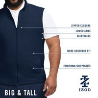 THE TOE Astoria Open Shoulders Vest Mサイズ Big & Tall Golf Hydrashield Vest - Black – IZOD