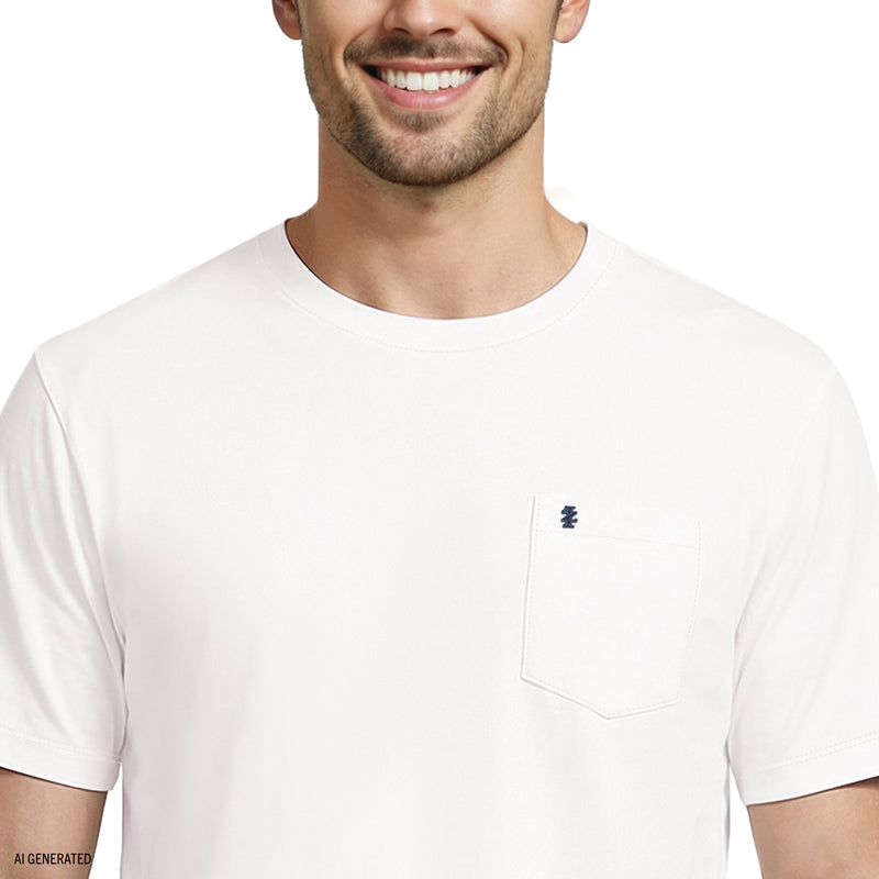 SALTWATER S/S POCKET TEE - BRIGHT WHITE – IZOD
