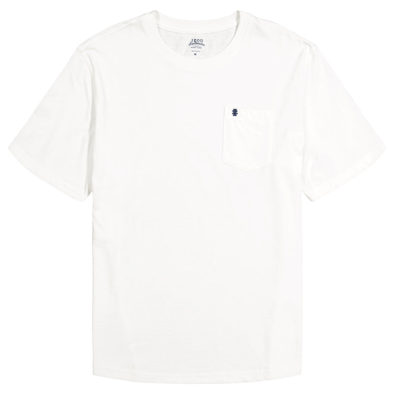 SALTWATER S/S POCKET TEE - BRIGHT WHITE – IZOD