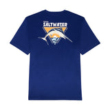 BIG & TALL SALTWATER FISHING GEAR S/S GRAPHIC TEE - MEDIEVAL BLUE