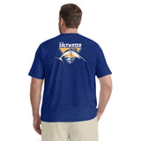 BIG & TALL SALTWATER FISHING GEAR S/S GRAPHIC TEE - MEDIEVAL BLUE