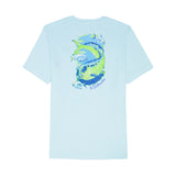 SALTWATER FISHING GEAR S/S GRAPHIC TEE - TANAGER TURQUOISE