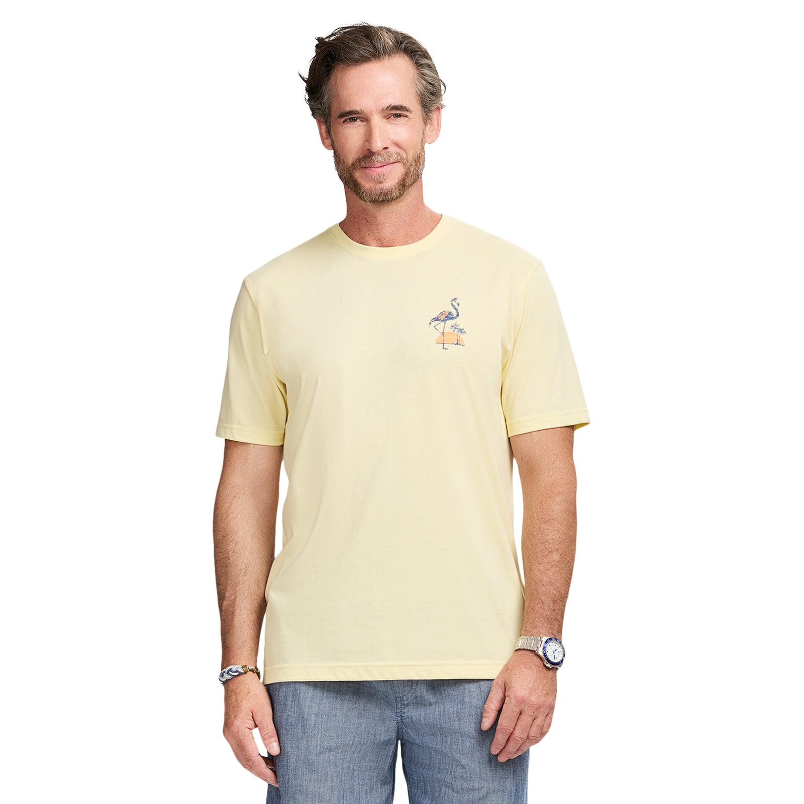 yellow chaddar Tシャツ　eyden SALTWATER S/S GRAPHIC TEE - PASTEL YELLOW – IZOD