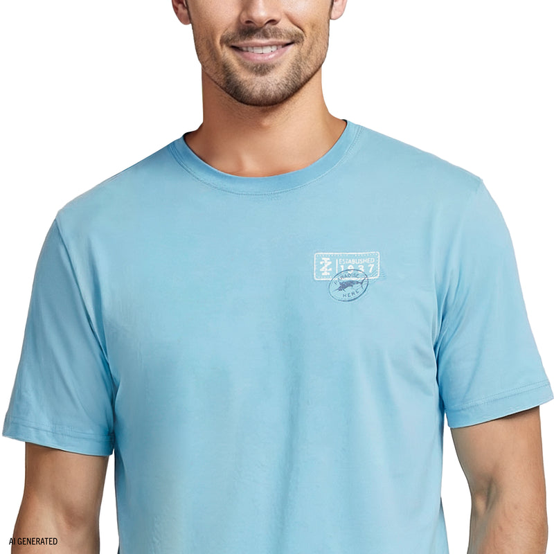 SALTWATER S/S GRAPHIC TEE - MILKY BLUE – IZOD