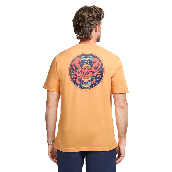 T-shirt IZOD Saltwater East Cove Marina - Homme Taille L - Orange - Poisson Et épée