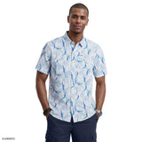 SUNSHIELD PERFORMANCE S/S PRINTED BUTTON-DOWN SHIRT - BRIGHT WHITE