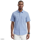 Izod Mens Shirt Sunshield Performance Short Sleeve Button Down Shirt Blue 