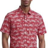 SUNSHIELD PERFORMANCE S/S PRINTED BUTTON-DOWN SHIRT - HOLLY BERRY