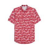 BIG & TALL SUNSHIELD PERFORMANCE S/S PRINTED BUTTON-DOWN SHIRT - HOLLY BERRY