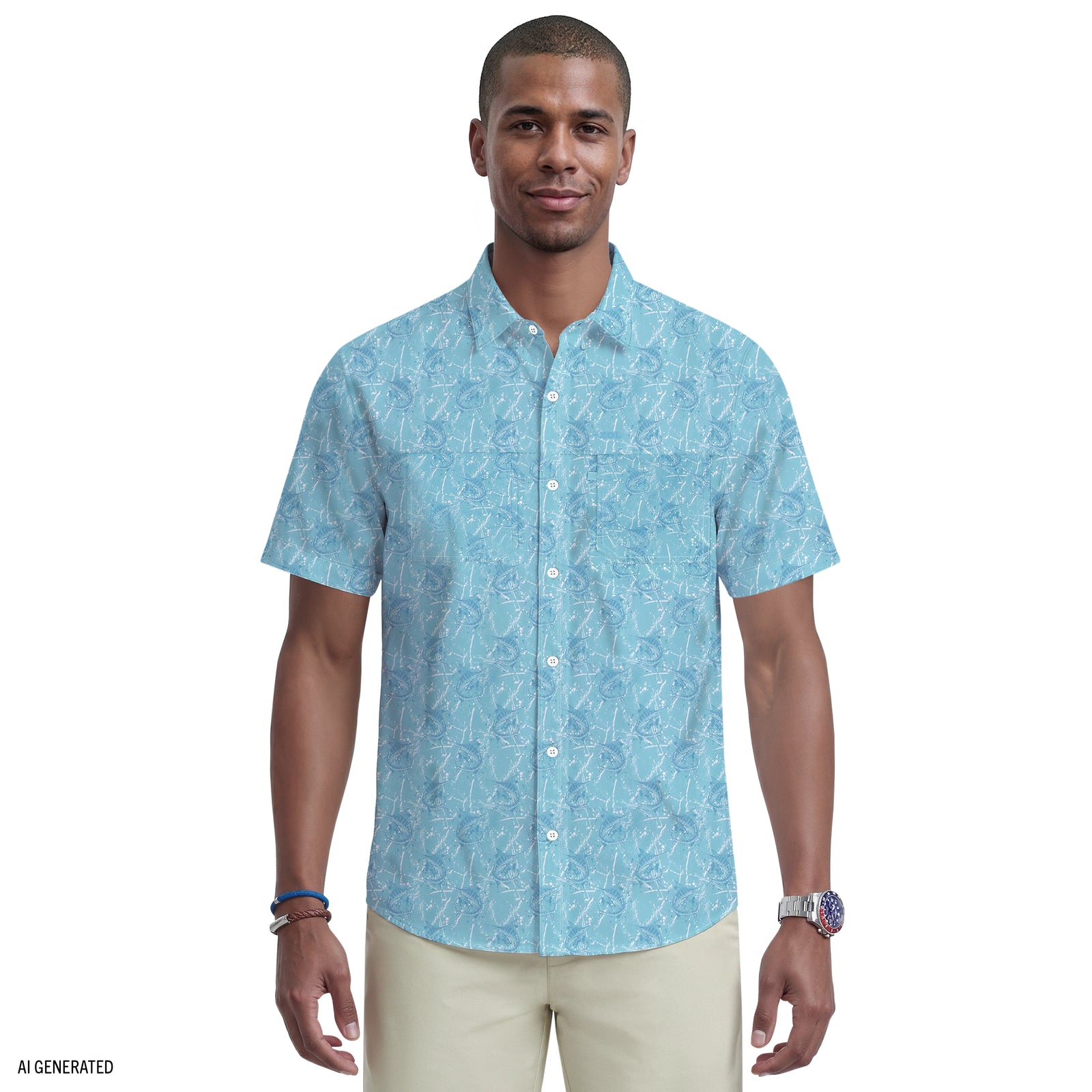 light blue short sleeve dress shirt Sunshield Performance Printed Button-Down - IZOD Sportswear - Milky Material_Medium Density Fiberboard (Mdf) Calvin Klein Black Dresses Meet the ultimate warm Size:3/XS