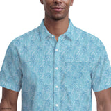 SUNSHIELD PERFORMANCE S/S PRINTED BUTTON-DOWN SHIRT - MILKY BLUE