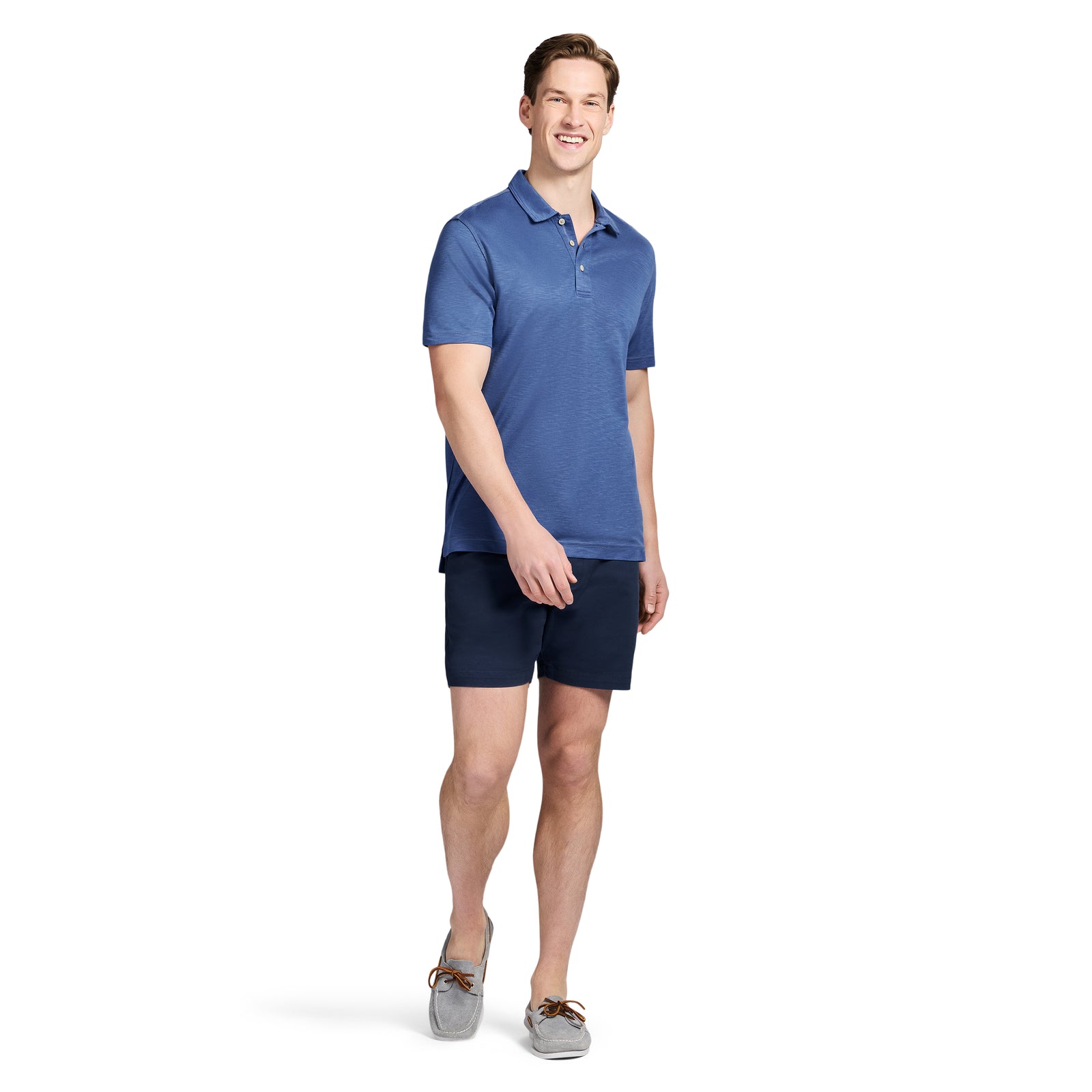 DOCKSIDE S/S SLUB POLO - TRUE NAVY – IZOD