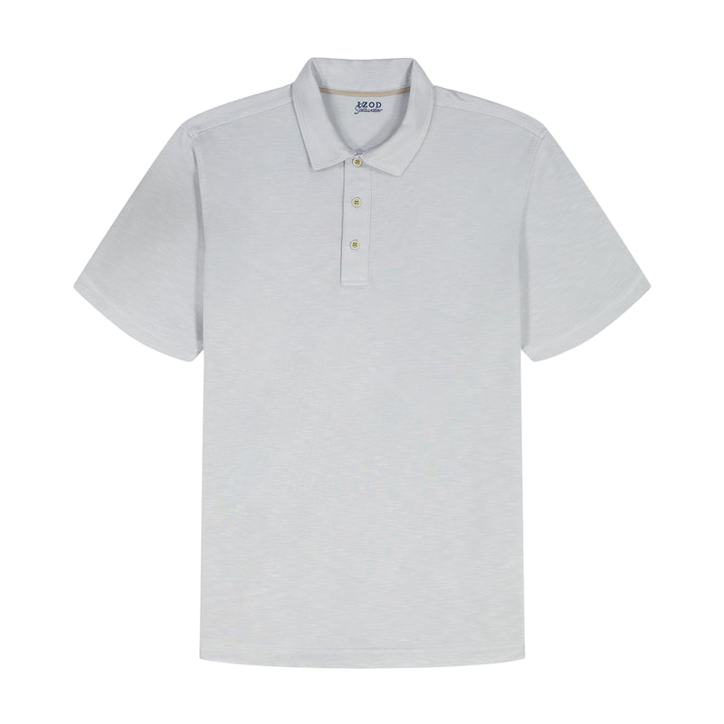 BIG & TALL DOCKSIDE SLUB S/S POLO - HARBOR MIST – IZOD