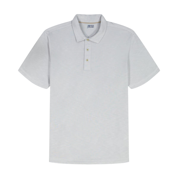 BIG & TALL DOCKSIDE SLUB S/S POLO - HARBOR MIST – IZOD