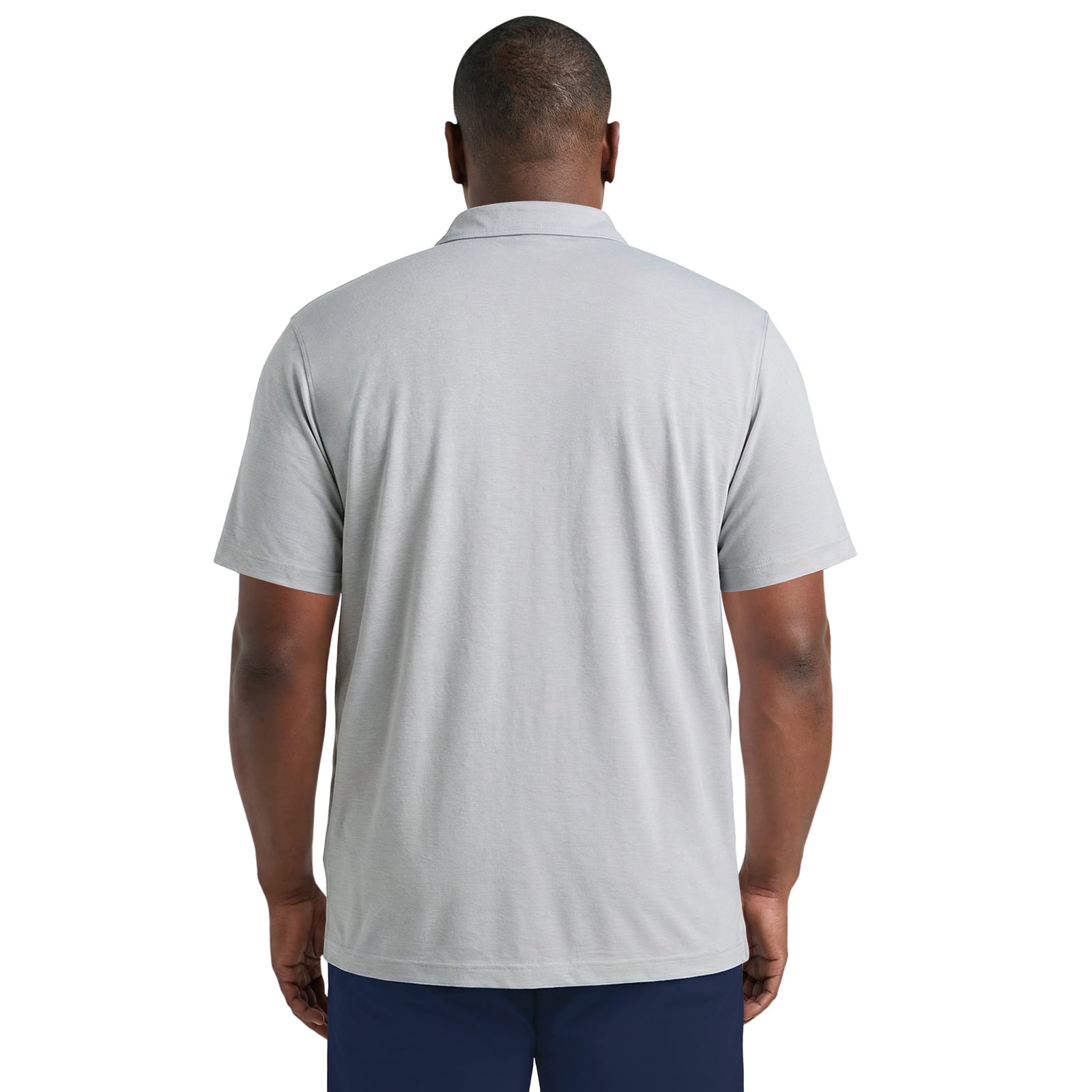 BIG & TALL DOCKSIDE SLUB S/S POLO - HARBOR MIST – IZOD