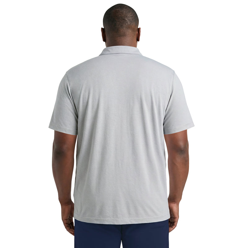 BIG & TALL DOCKSIDE SLUB S/S POLO - HARBOR MIST – IZOD