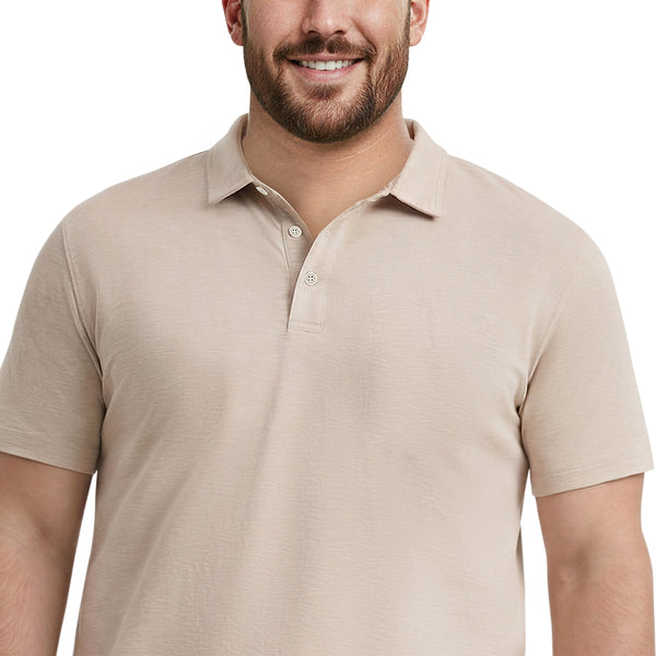 BIG & TALL DOCKSIDE SLUB S/S POLO - CROCKERY – IZOD