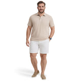 BIG & TALL DOCKSIDE SLUB S/S POLO - CROCKERY