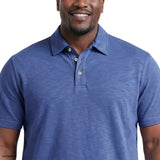 BIG & TALL DOCKSIDE SLUB S/S POLO - TRUE NAVY